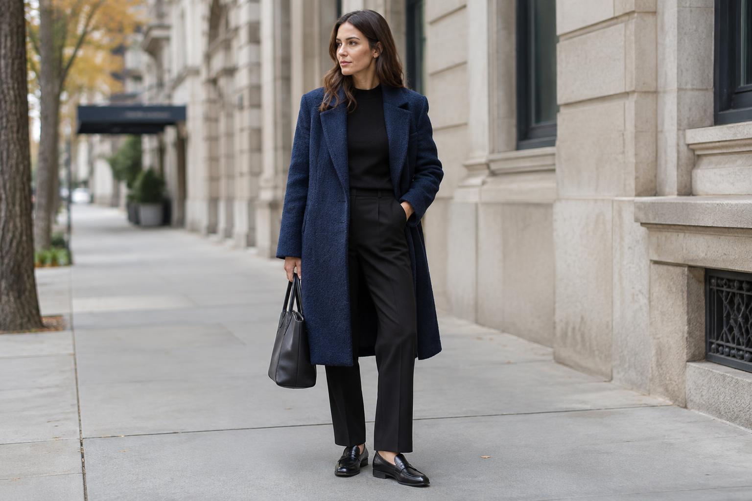 How to Wear Navy and Black Together